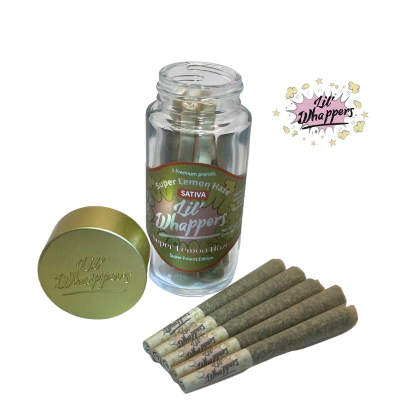 Lil Whappers infused prerolls super lemon haze pack of 5