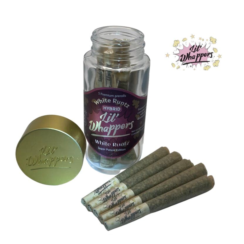 Lil Whappers infused prerolls white runtz pack of 5