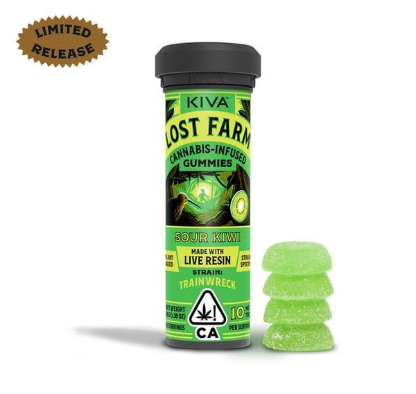 Lost Farm Sour Kiwi x 'Trainwreck' Gummies