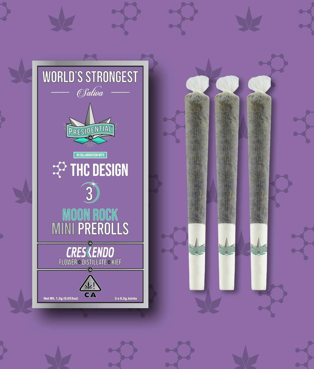 Presidential Pee-Wee Moon Rock Mini Prerolls- Crescendo- (1.5g)