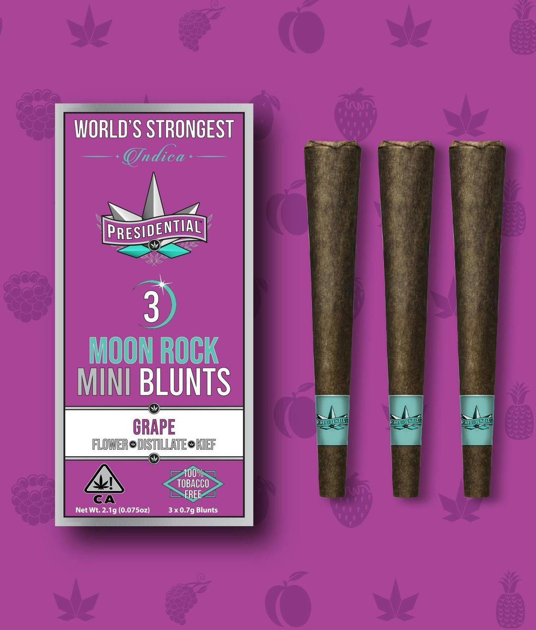 Presidential Pee-Wee Moon Rock Mini Blunts -Grape-(2.1g)