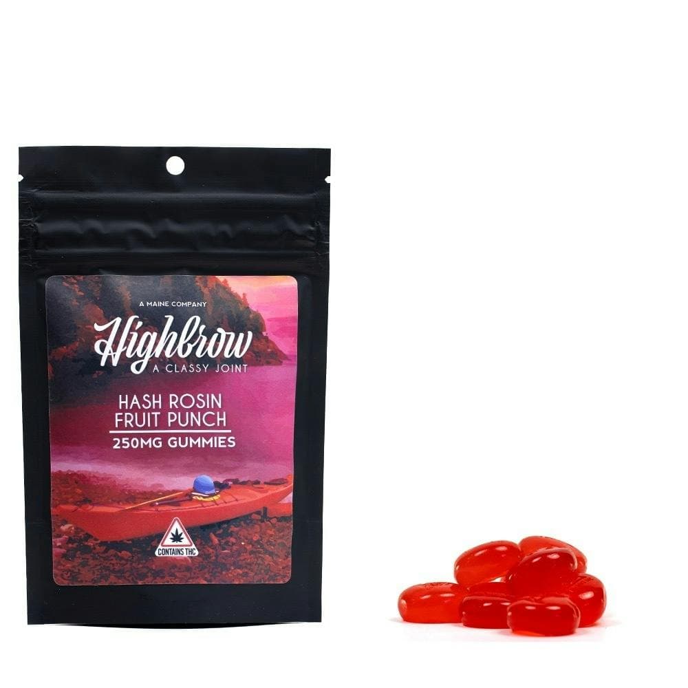 Highbrow Hash Rosin Fruit Punch Gummies 250mg