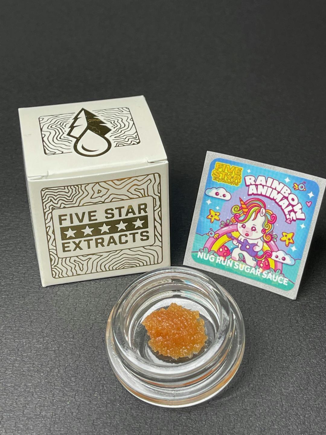 Five Star Extracts: Rainbow Animals - 1 Gram Nug Run Sugar Sauce