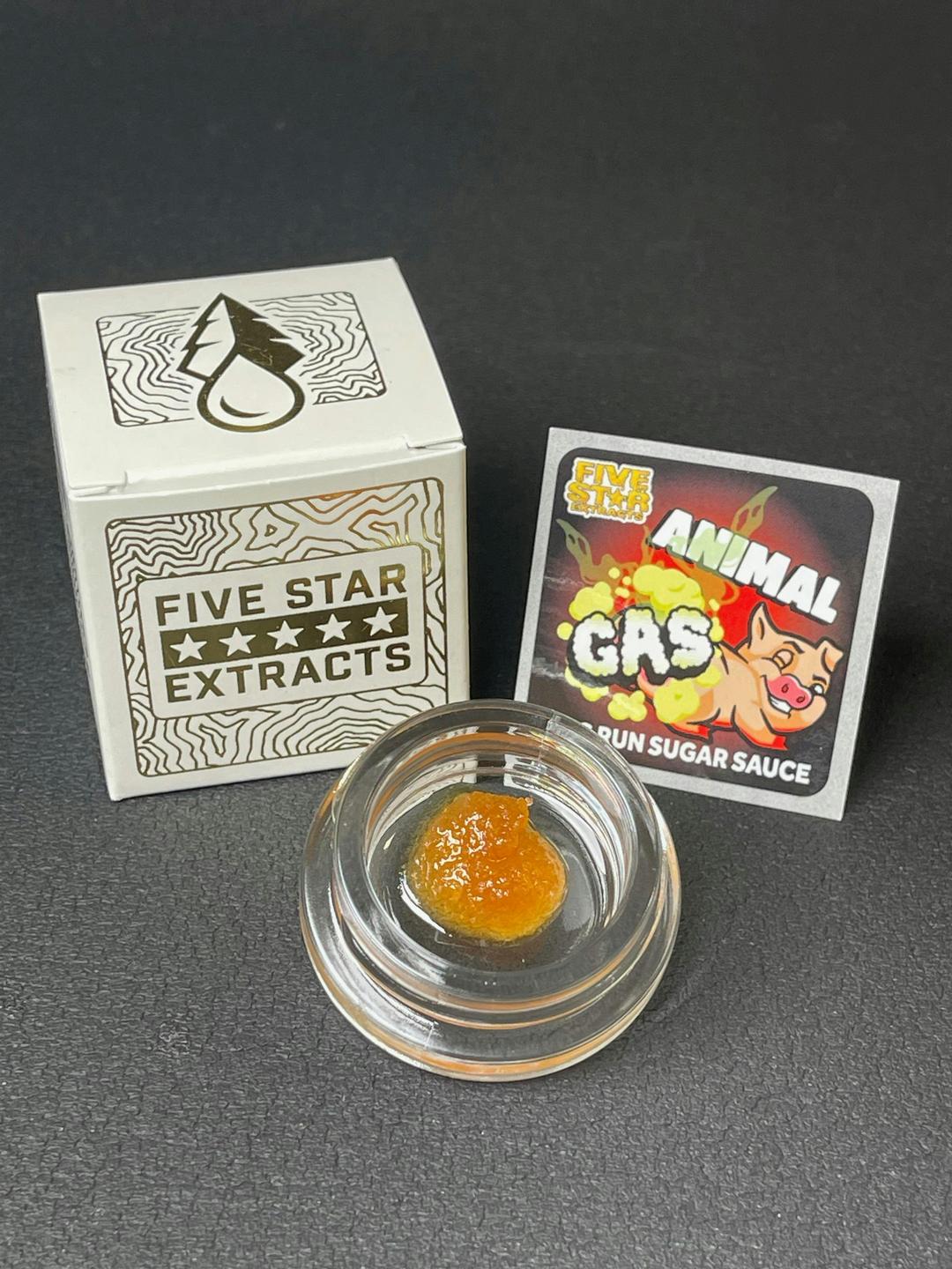Five Star Extracts: Animal Gas- 1 Gram Nug Run Sugar Sauce