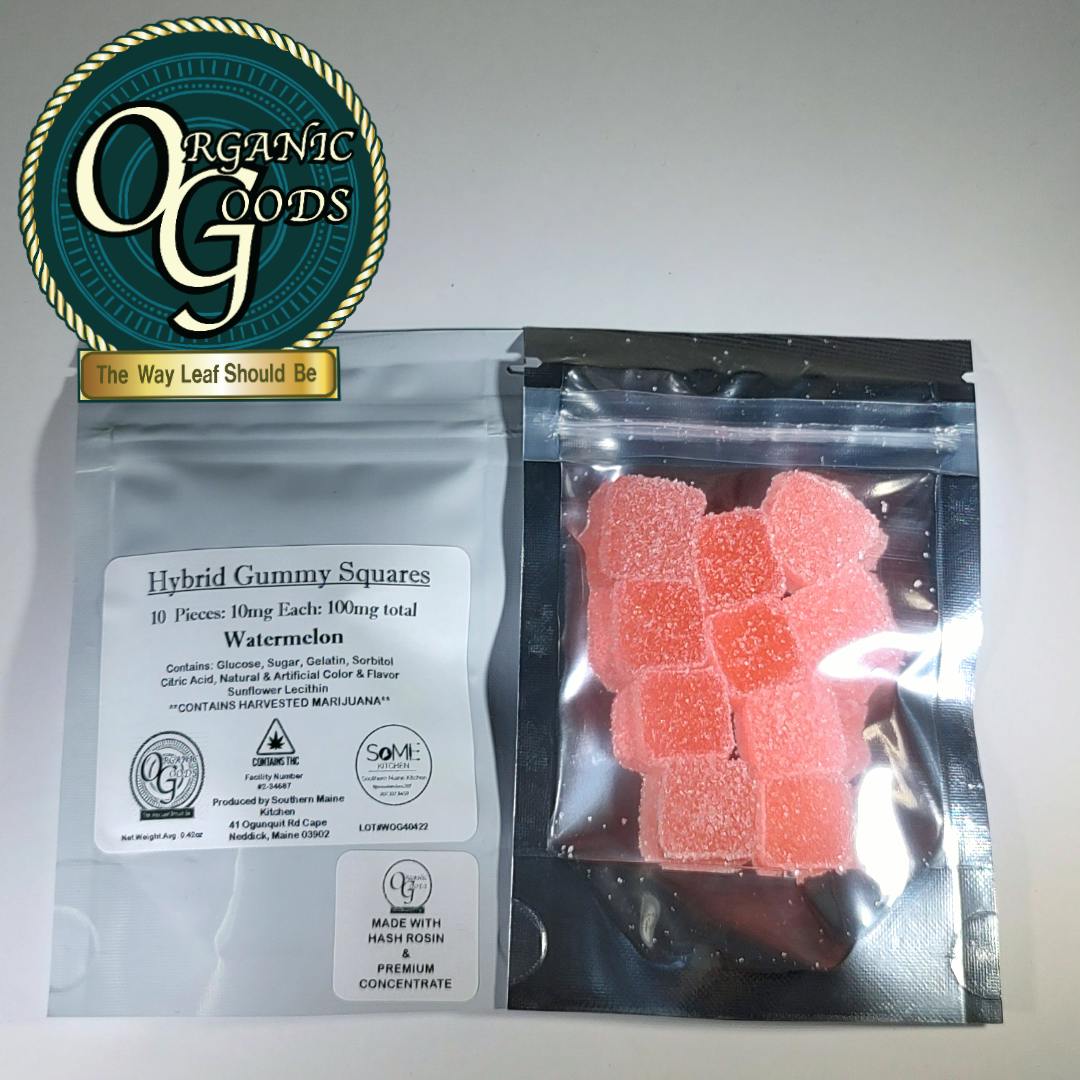 OG Gummies w/Hash Rosin & Concentrates Hybrid Watermelon 100 MG