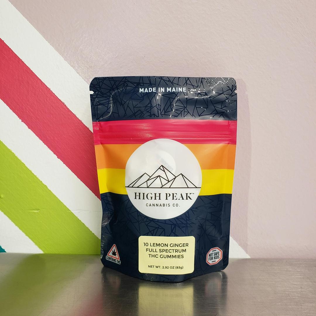 High Peak Cannabis Co. | Lemon Ginger Gummies - Vegan - Recreational