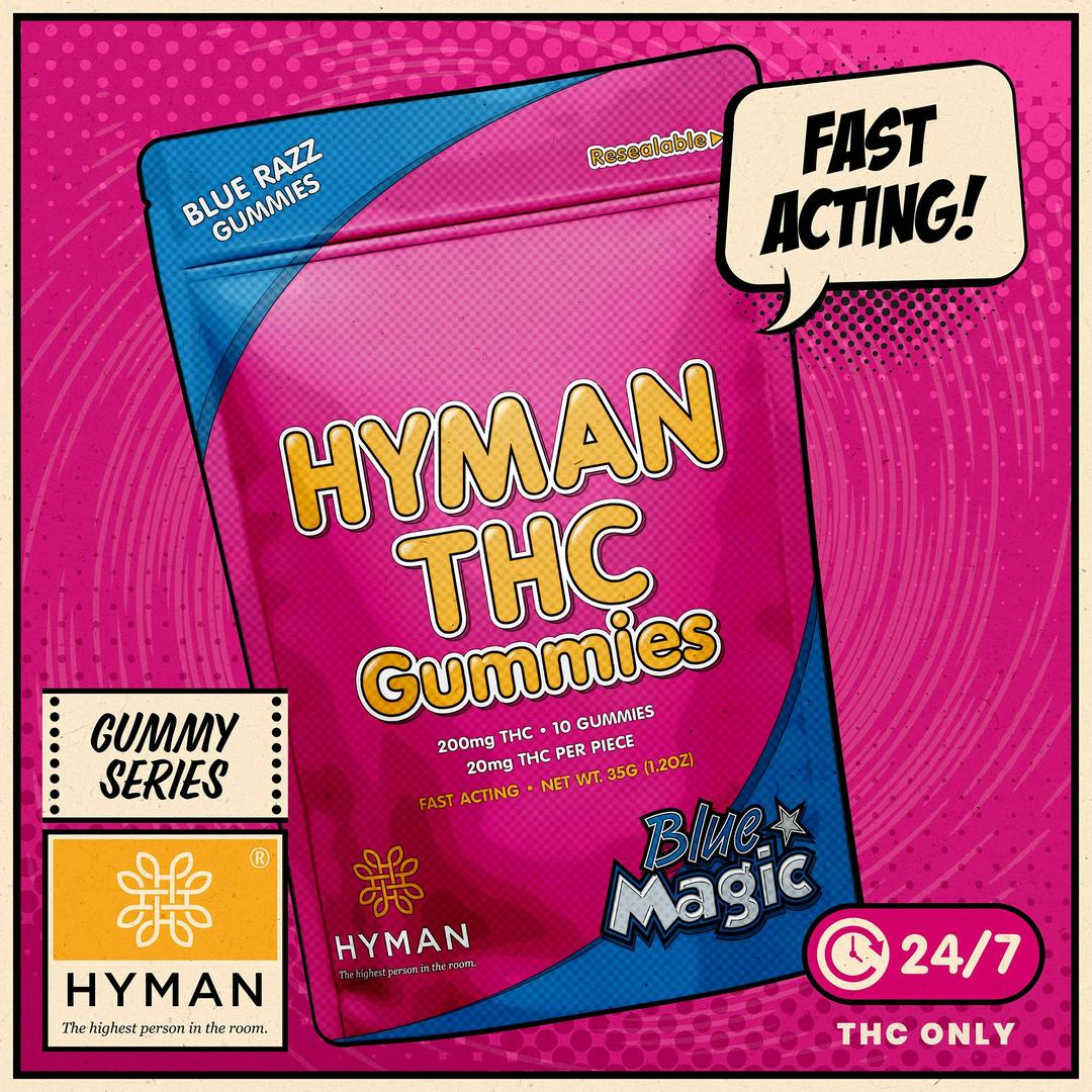 Blue Magic | ALL DAY • Fast Acting 200mg Gummies | HYMAN | REC