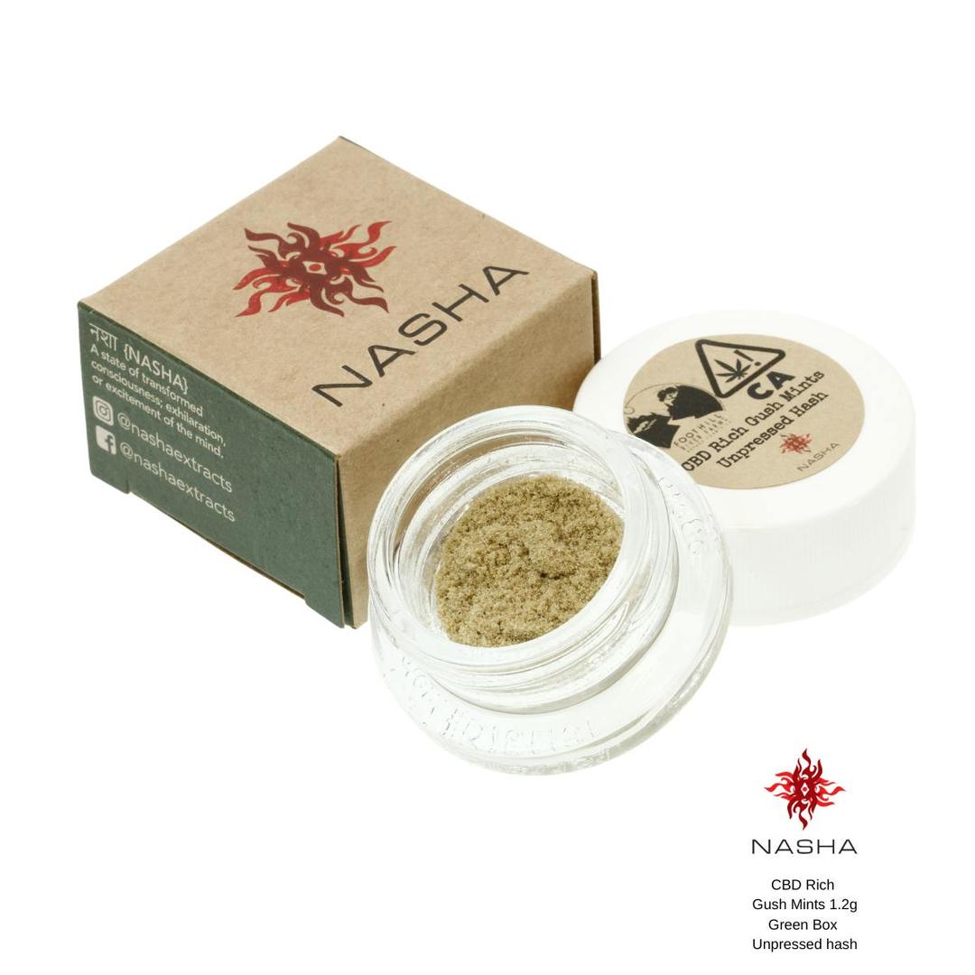 CBD Rich Gush Mints 1.2g Green Unpressed Hash