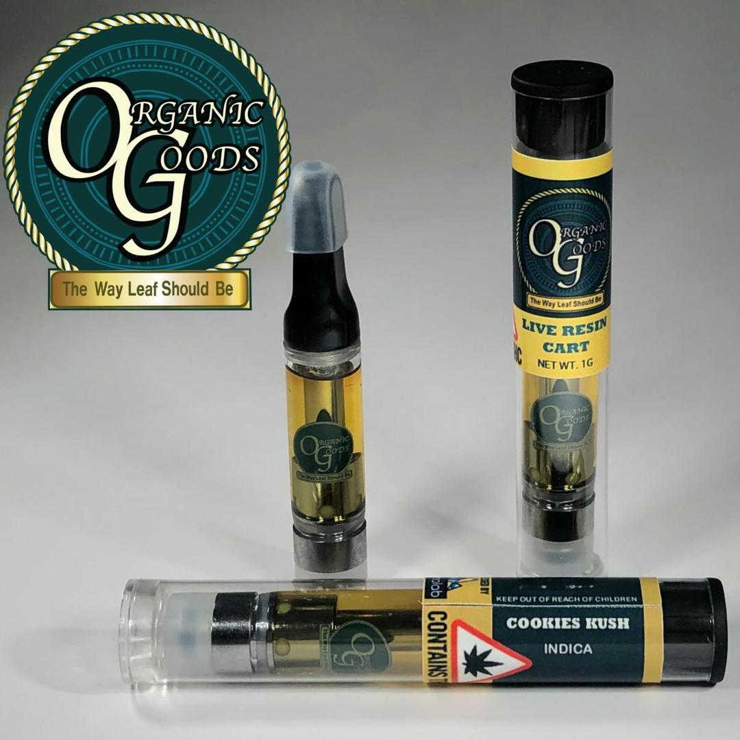 Organic Goods Cartridge Live Resin Cookies Kush 1 G
