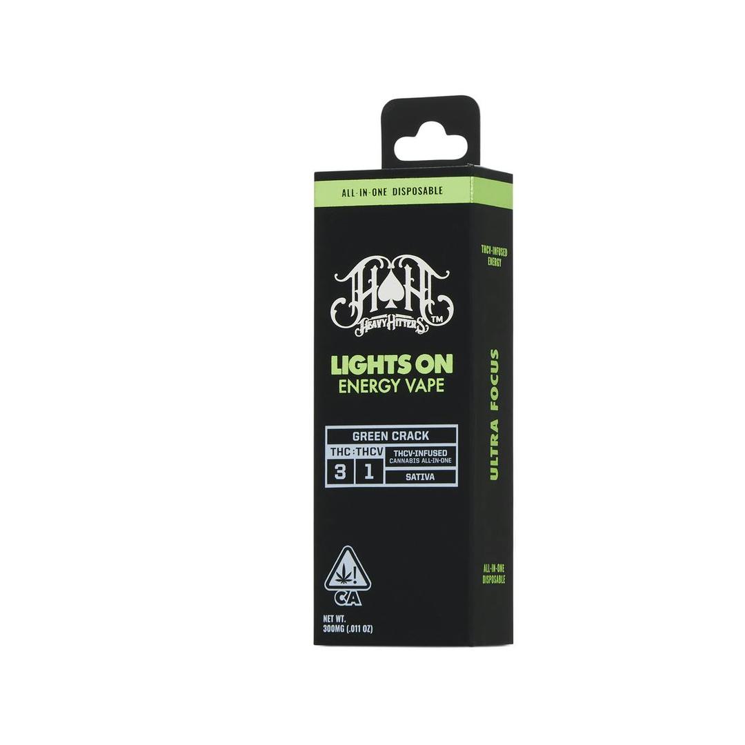 Green Crack | Sativa- Lights On THCV Energy - 0.3G All-In-One Vape