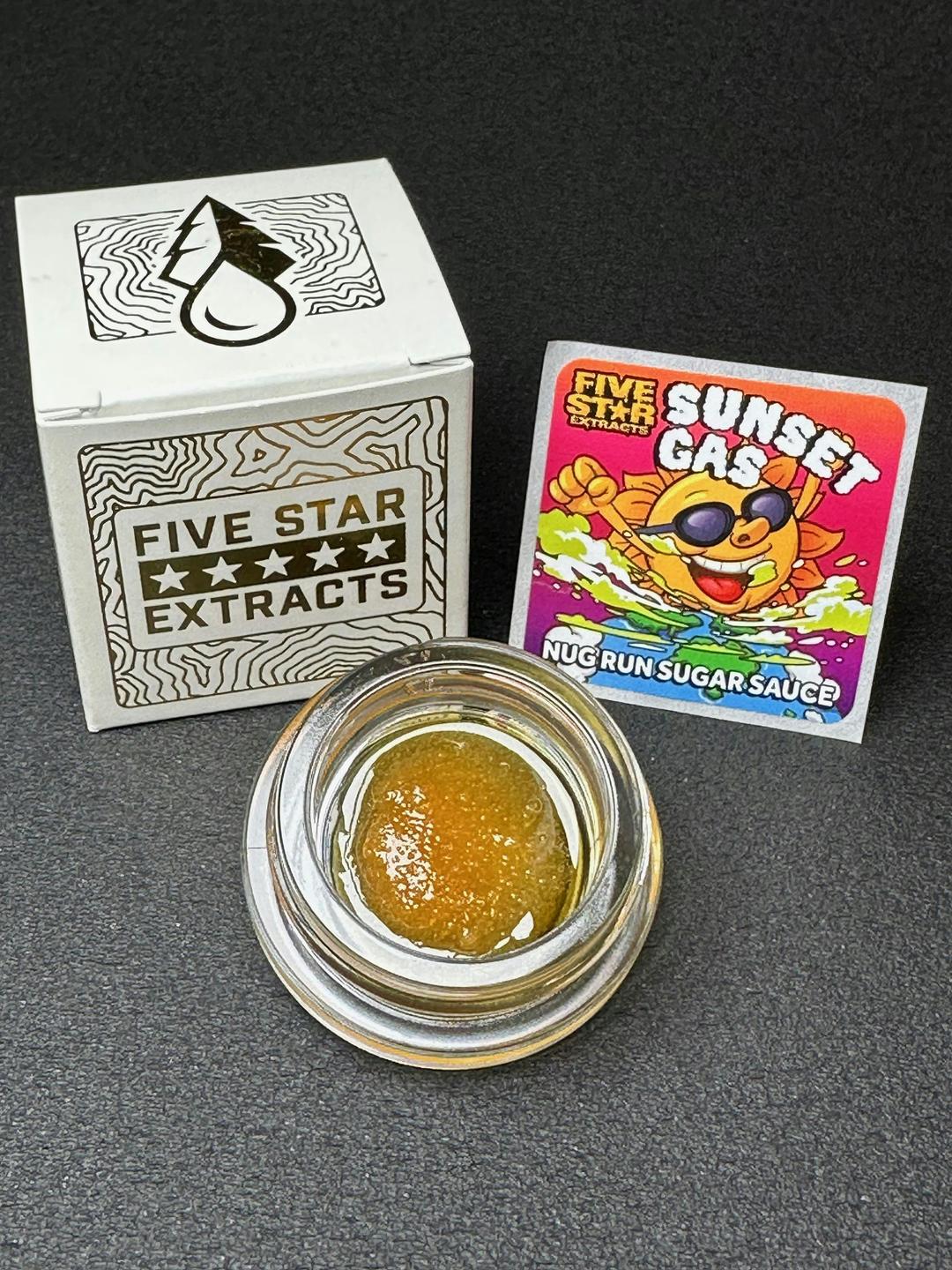 Five Star Extracts: Sunset Gas - 1 Gram Nug Run Sugar Sauce