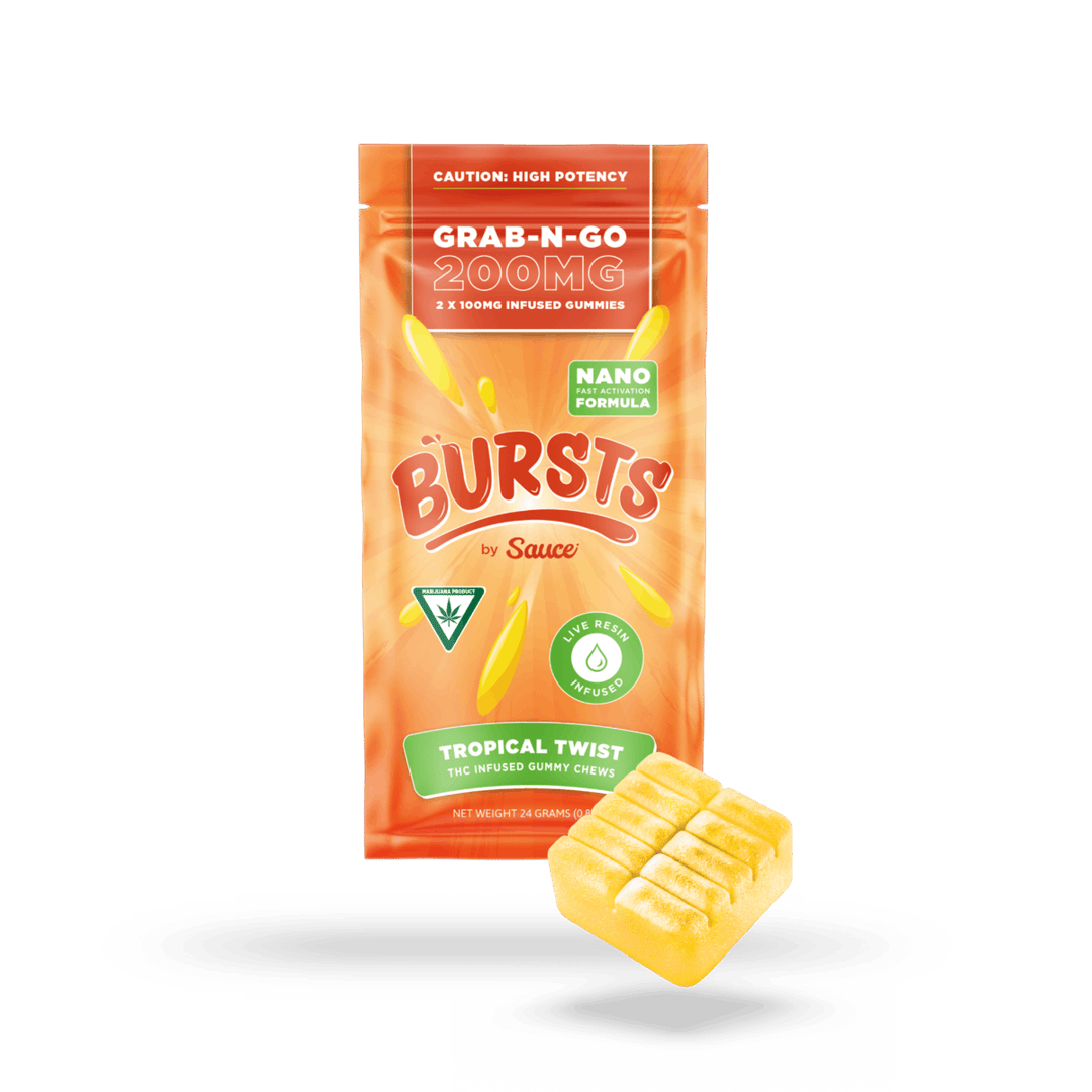 BURSTS Tropical Twist - 200MG Live Resin Infused Edibles