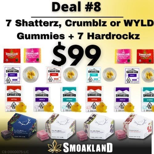 DEAL 8: 7 Shatterz, Crumblz or Wyld + 7 Hardrockz | $99