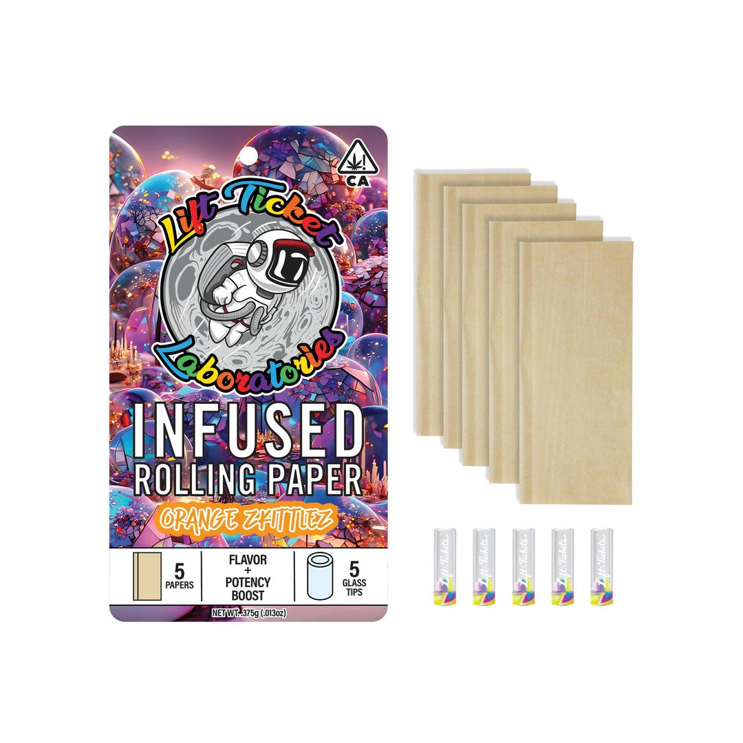 Orange Zkittlez Live Resin Infused Rolling Paper - 5 pack