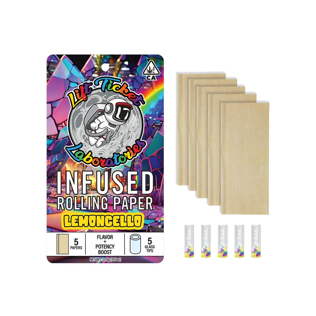 Lemoncello Live Resin Infused Rolling Paper - 5 pack