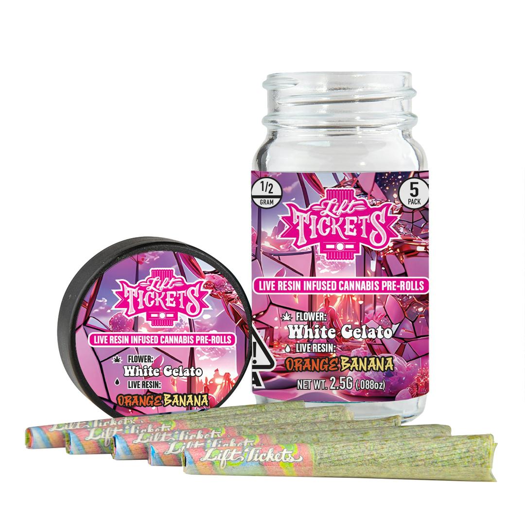 White Gelato x Orange Banana - Infused Pre-Roll 5-Pack