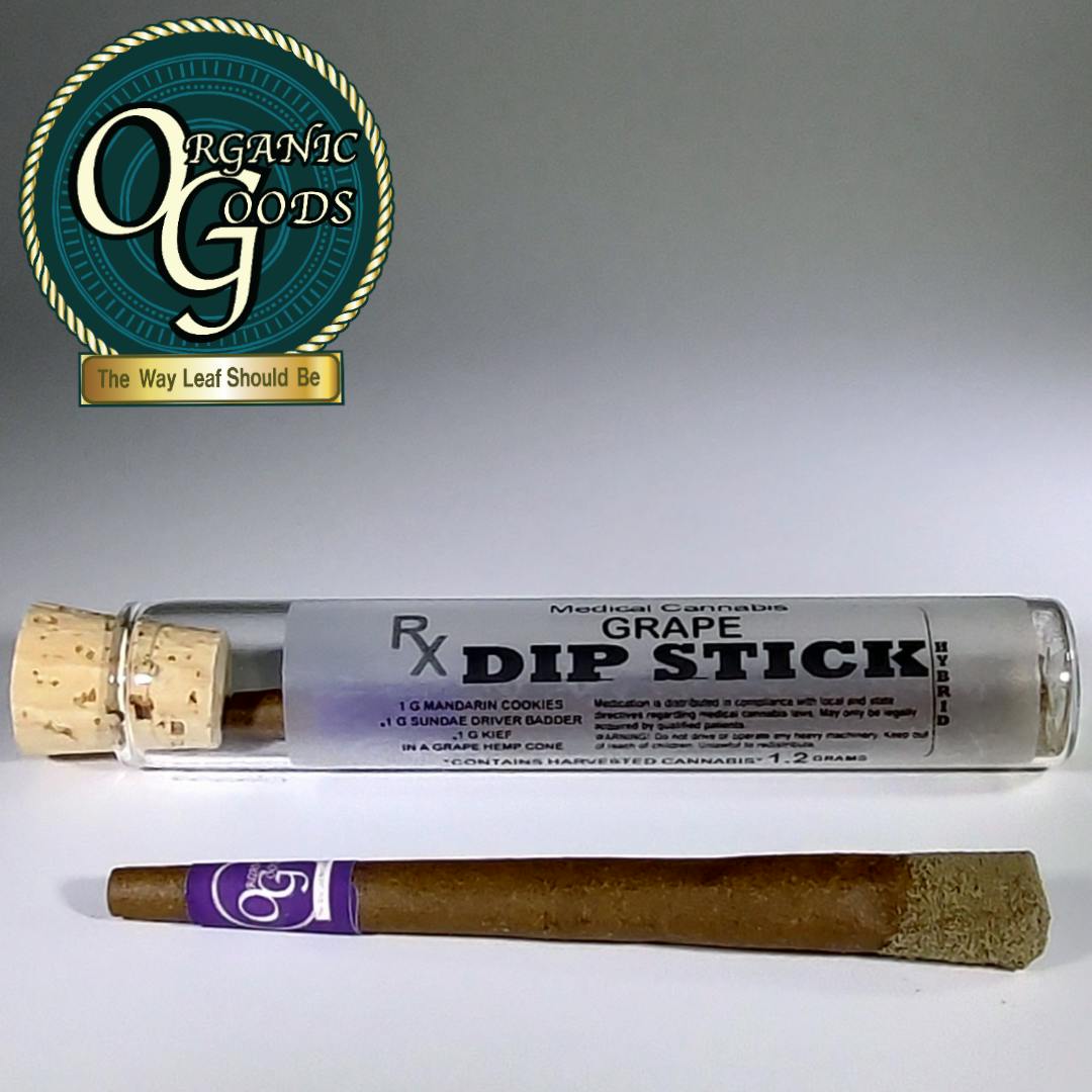 Organic Goods TF Dip Stick w/ Badder & Kief Grape 1.2 G
