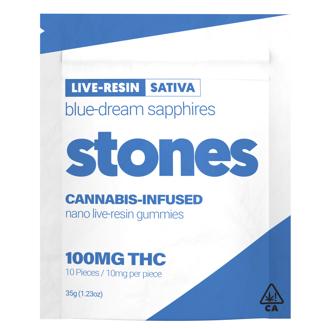 Blue-Dream Sapphires Live Resin (100mg) Vegan & Gluten Free Gummies