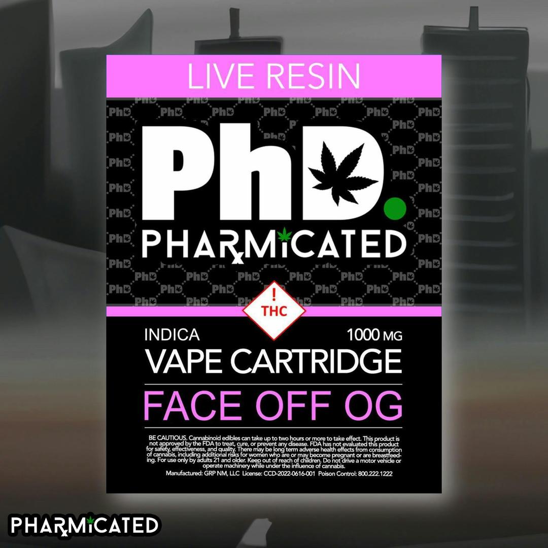 PhD 510 Thread Resin Vape Cart - Face Off OG (I)