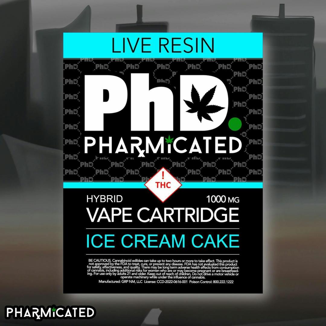 PhD 510 Thread Resin Vape Cart - Ice Cream Cake (H)