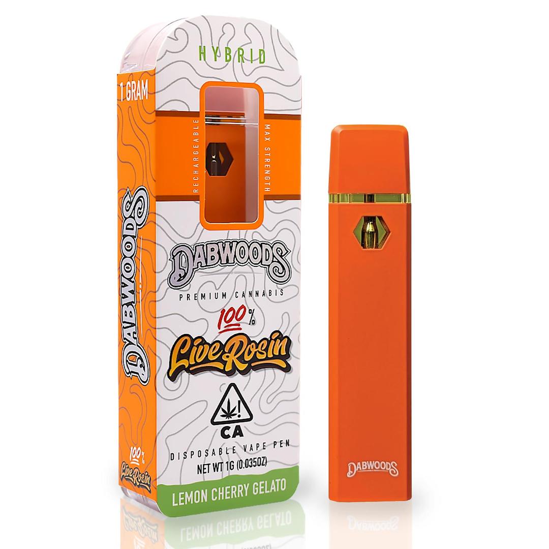 DABWOODS 1 GRAM LIVE ROSIN ALL IN ONE DEVICE LEMON CHERRY GELATO