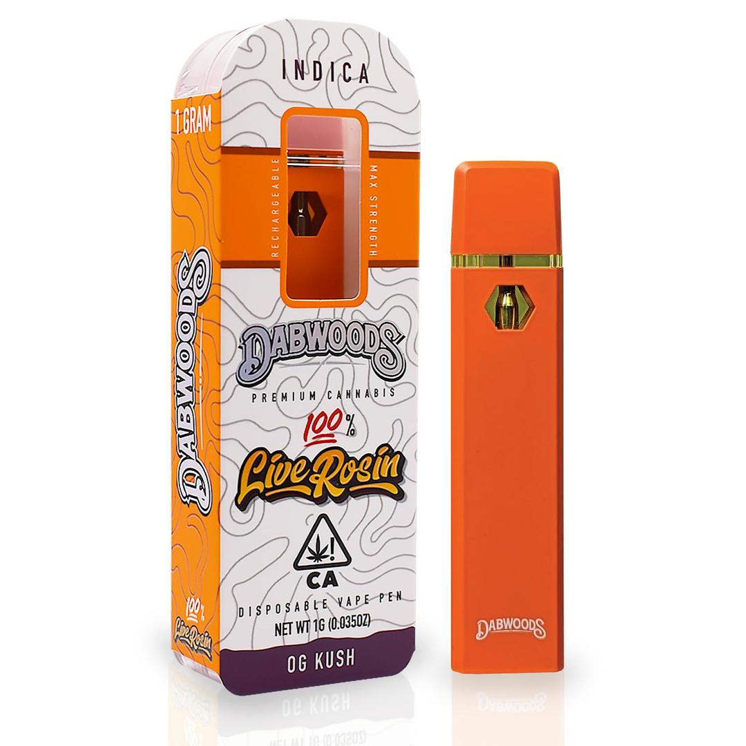 DABWOODS 1 GRAM LIVE ROSIN ALL IN ONE DEVICE OG KUSH