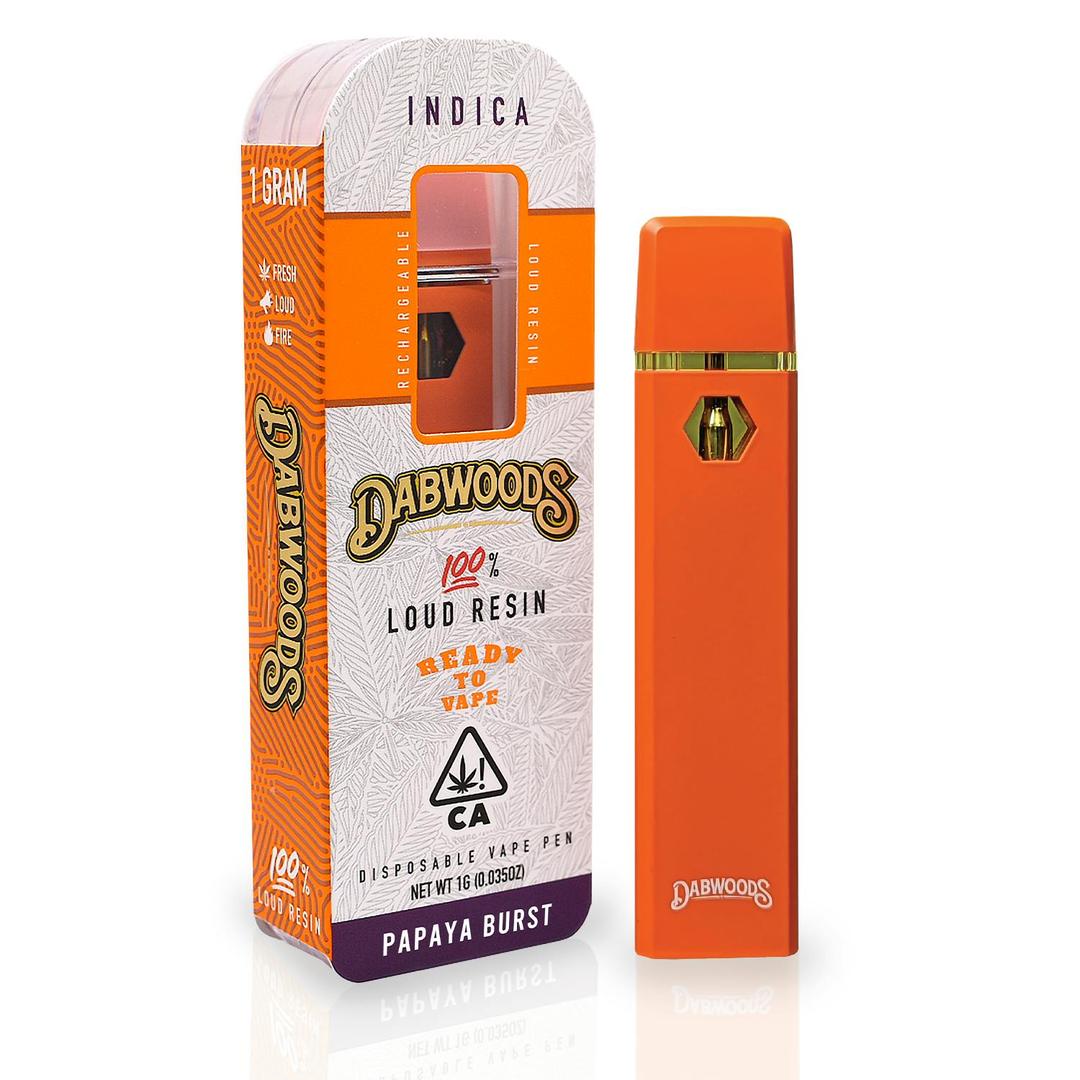 DABWOODS 1 GRAM LIVE RESIN ALL IN ONE DEVICE PAPAYA BURST