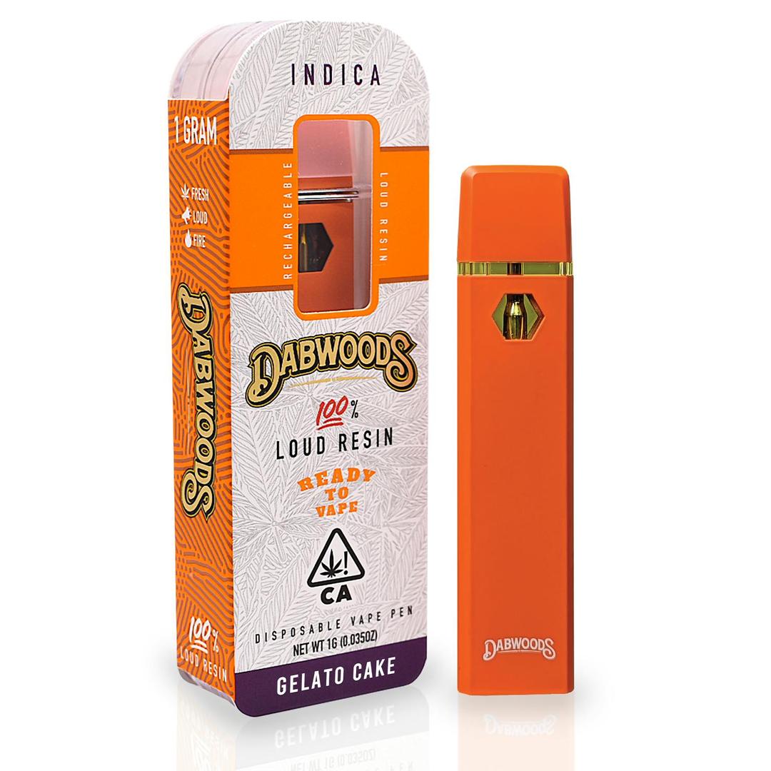 DABWOODS 1 GRAM LIVE RESIN ALL IN ONE DEVICE GELATO CAKE