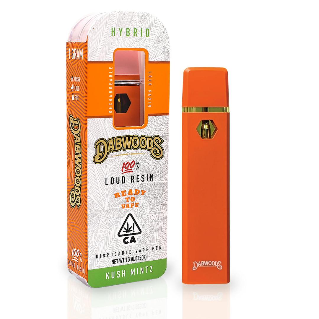 DABWOODS 1 GRAM LIVE RESIN ALL IN ONE DEVICE KUSH MINTZ