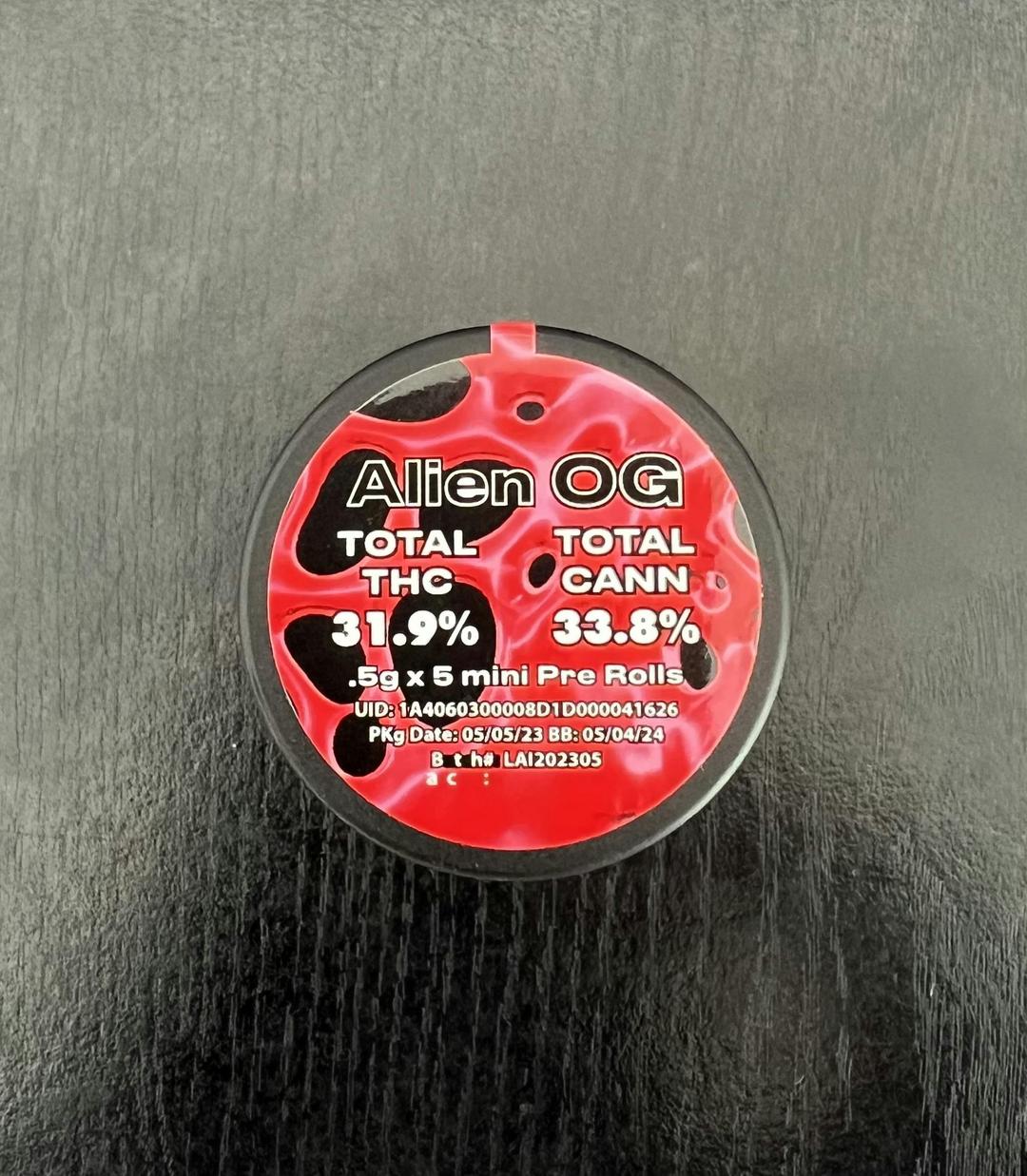 ALIEN OG 5PACK PREROLLS