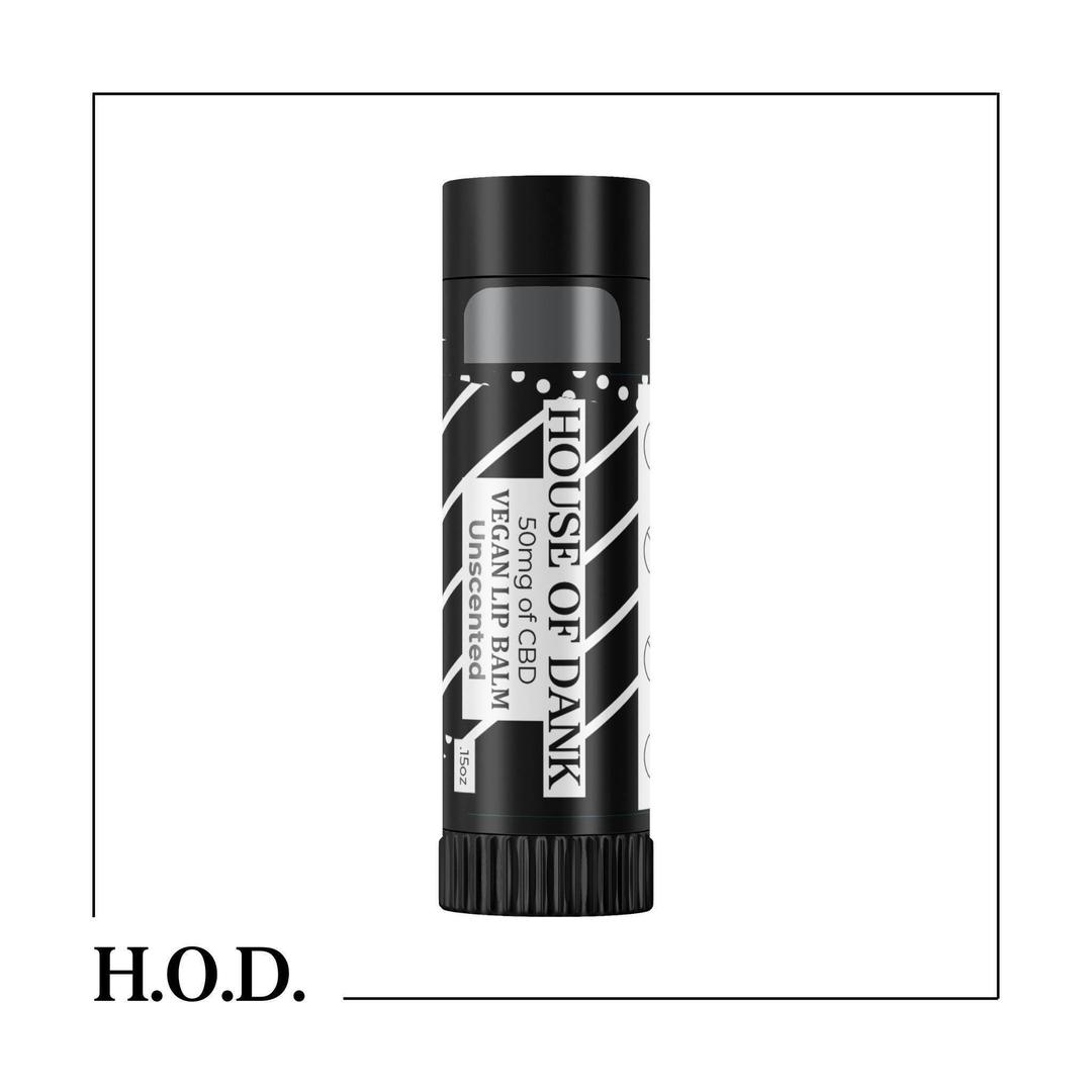 H.O.D. CBD Vegan Unscented Lip Balm 50mg