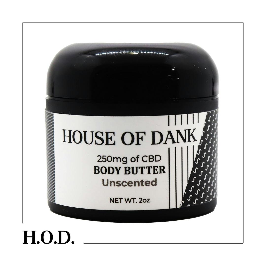 H.O.D. CBD Unscented Body Butter 250mg