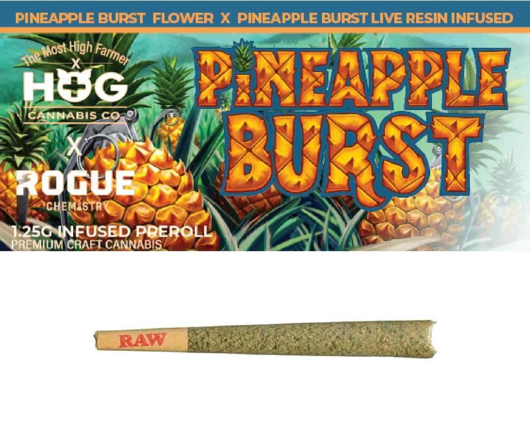 1.25G Pineapple Burst Infused Pre Roll
