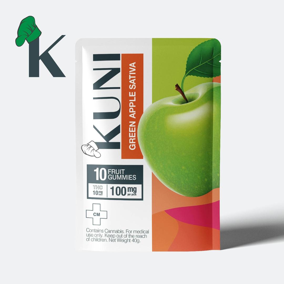 Green Apple Gummies 10mg Sativa 100mg