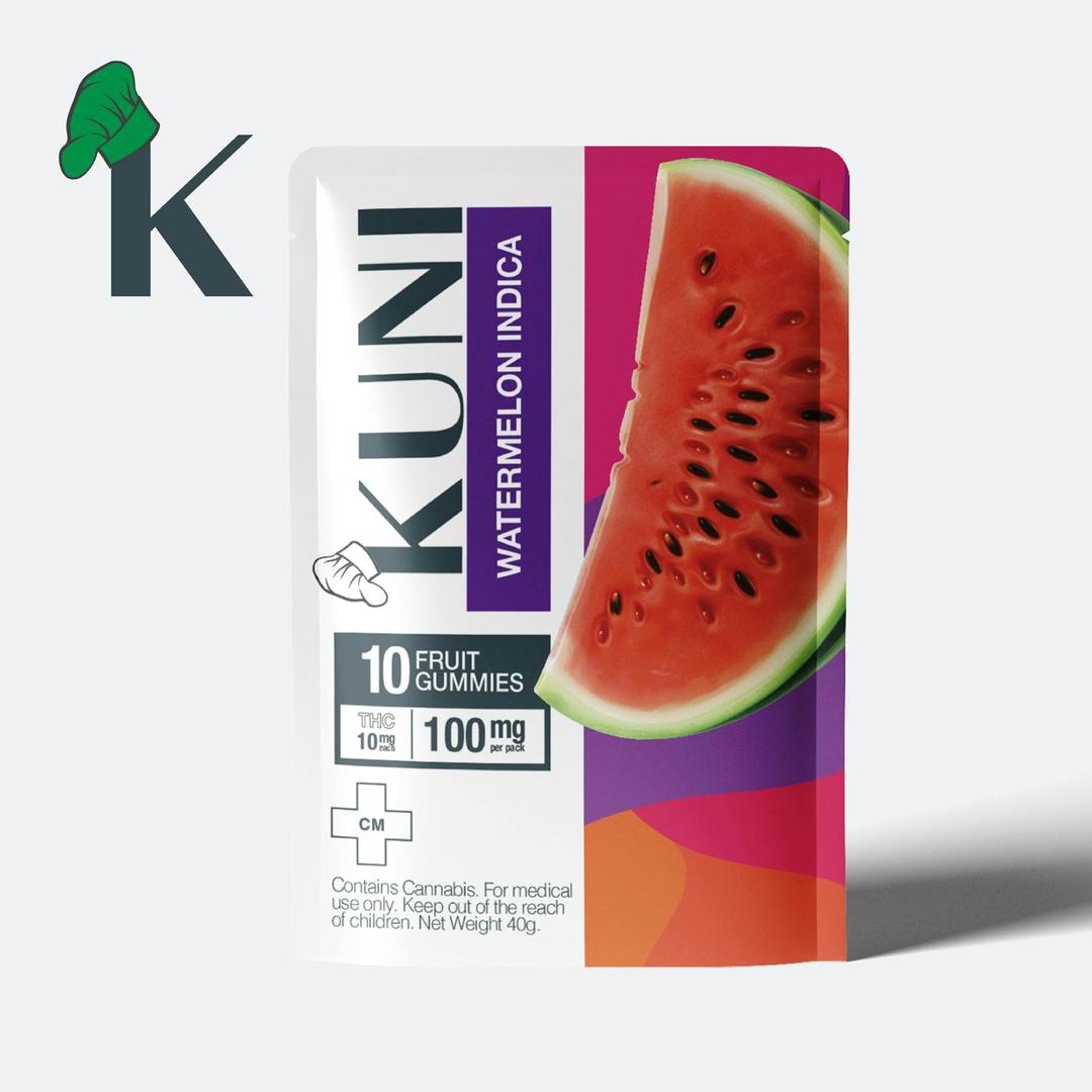 Watermelon Gummies 10mg Indica 100mg