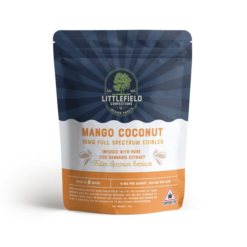 Mango Coconut Full Spectrum Gummies 10mg/pc 100mg Total