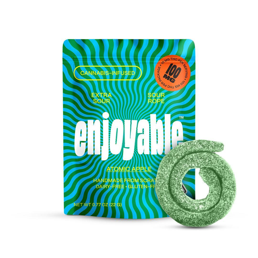 Enjoyable Atomic Apple Extra Sour Sour Rope 100mg