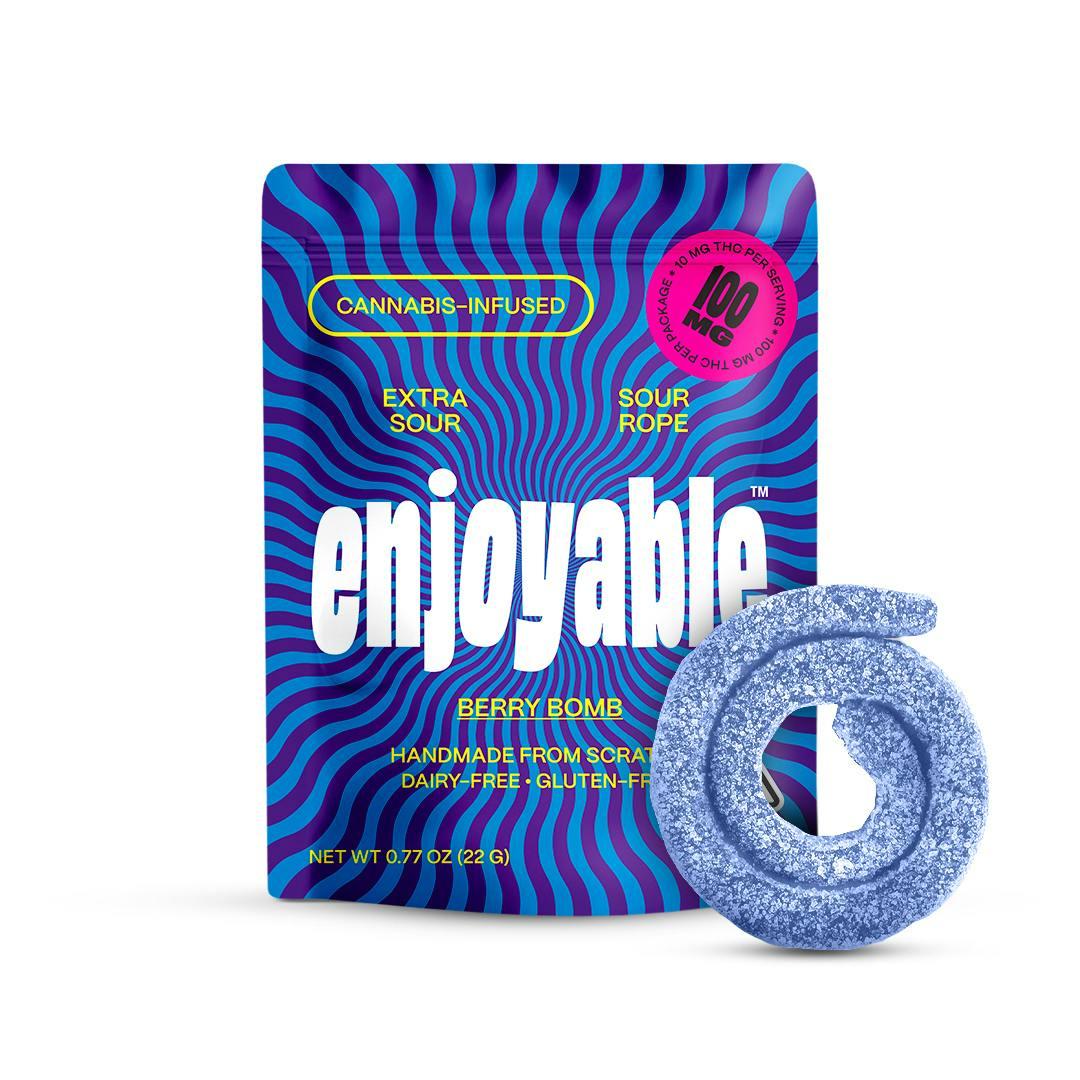 Enjoyable Berry Bomb Extra Sour Sour Rope 100mg