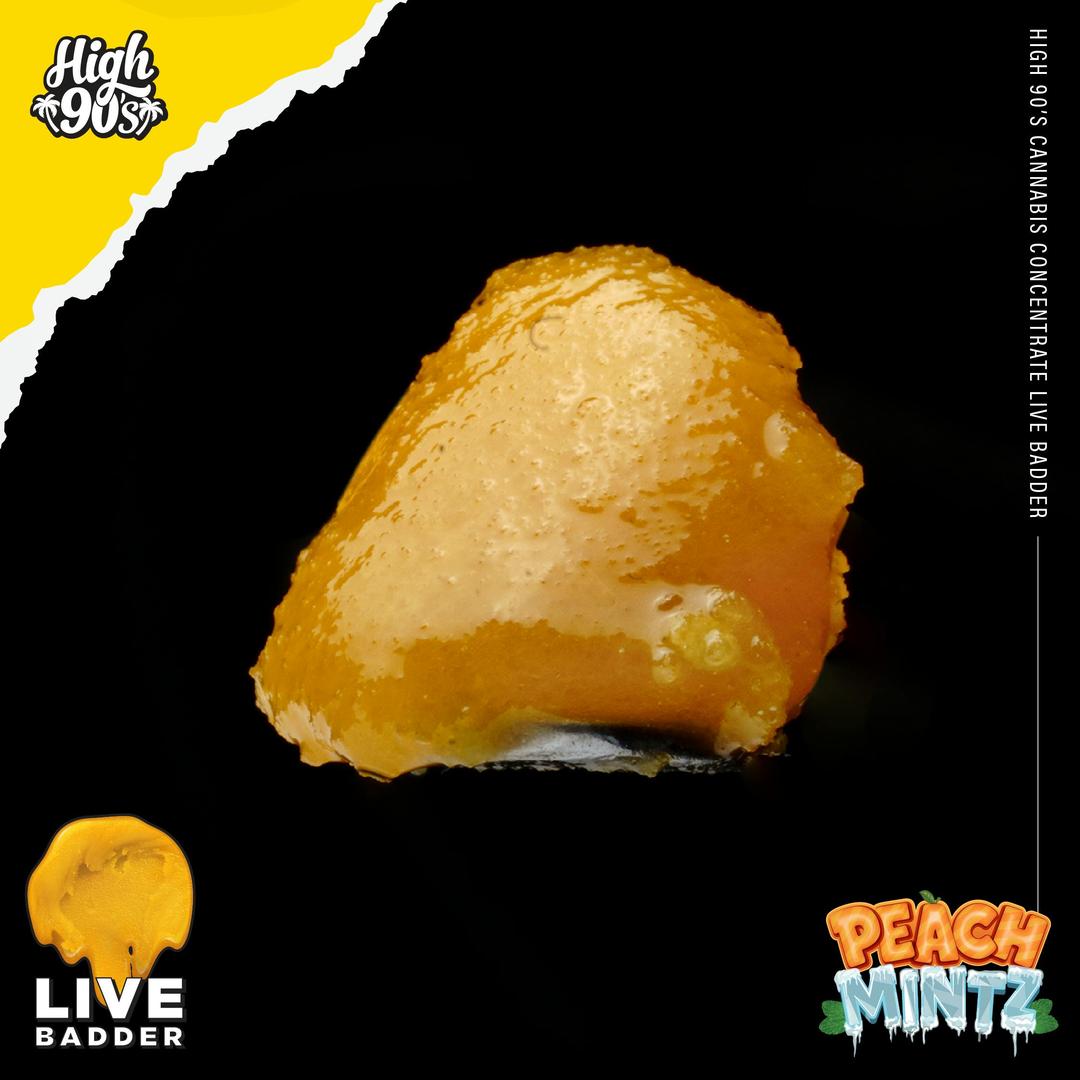 High 90s : Peach Mintz 1g Live Badder