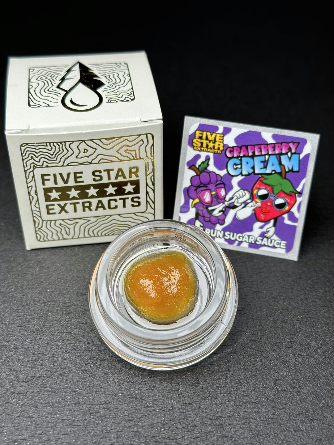 Five Star Extracts: Grapeberry Cream - 1 Gram Nug Run Sugar Sauce