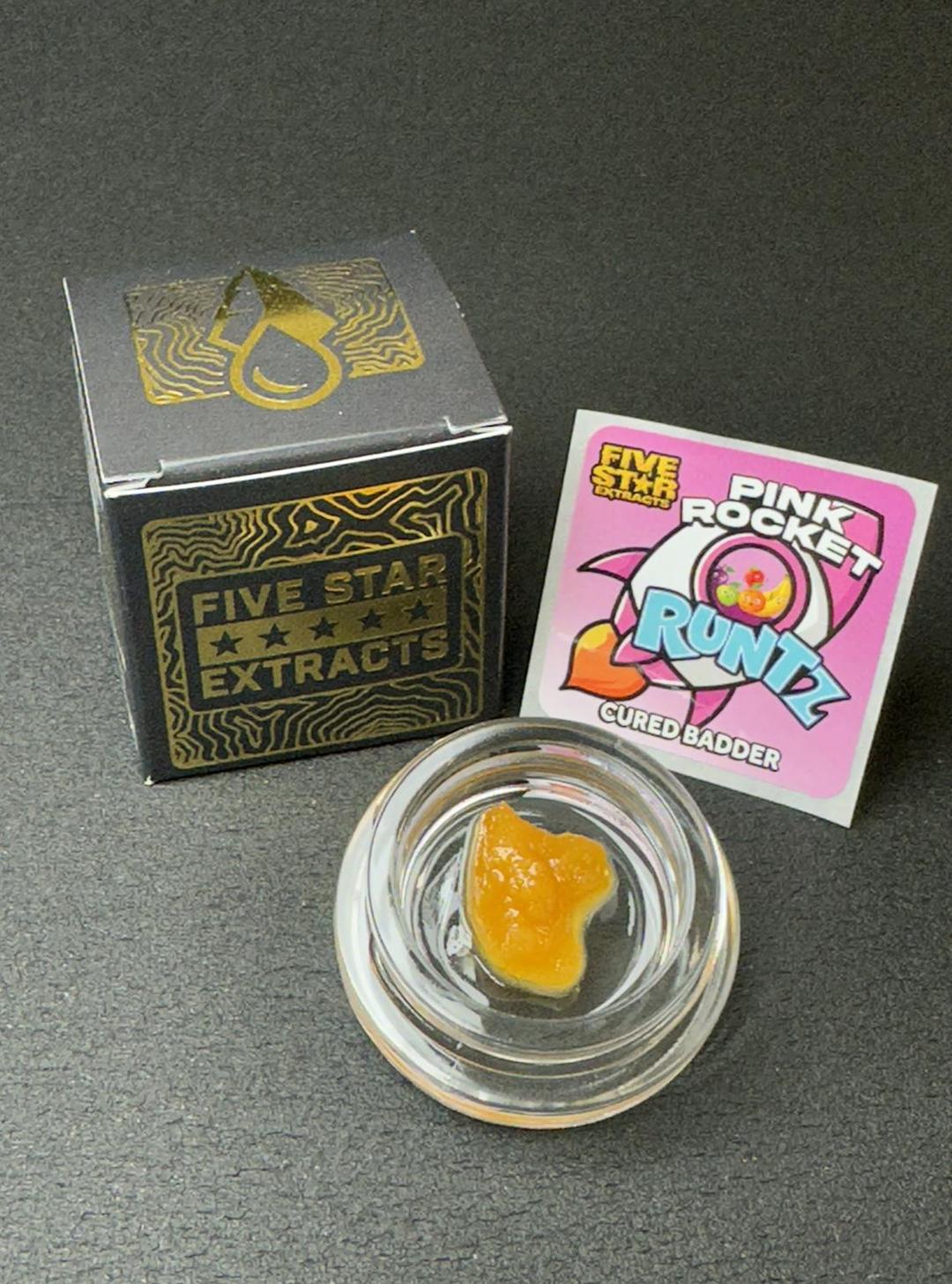 Five Star Extracts: Pink Rocket Runtz - 1 Gram Cured Badder