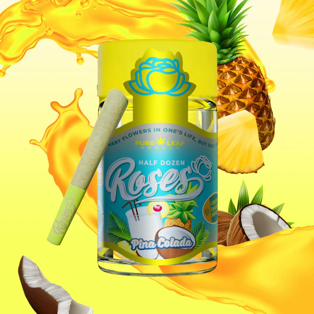 PINA COLADA Roses 6pk Hybrid | Liquid Diamond Infused | 3.6G (.6g ea)