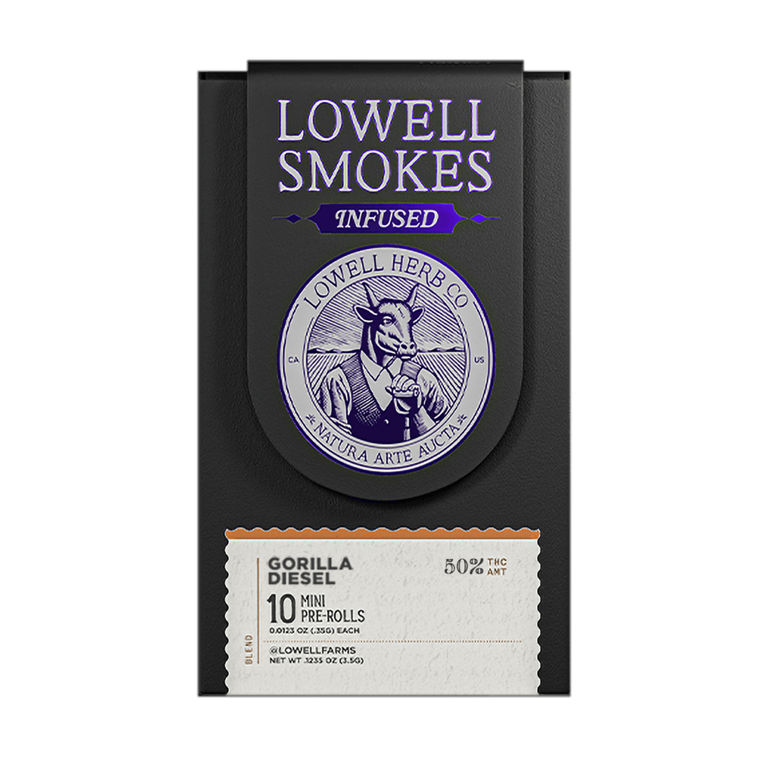 Lowell Smokes | 4g Quicks Pre-Roll Infused Pack | Gorilla Diesel