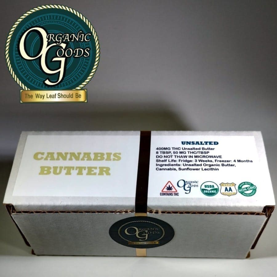 Organic Goods Cannabis Butter Unsalted Cereal Milk 400 MG