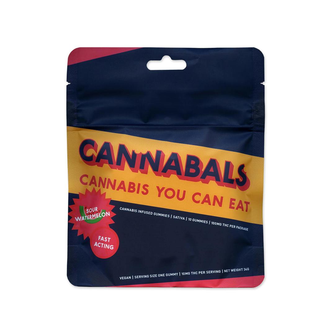 Sour Watermelon - Fast-Acting Gummies - 100mg THC