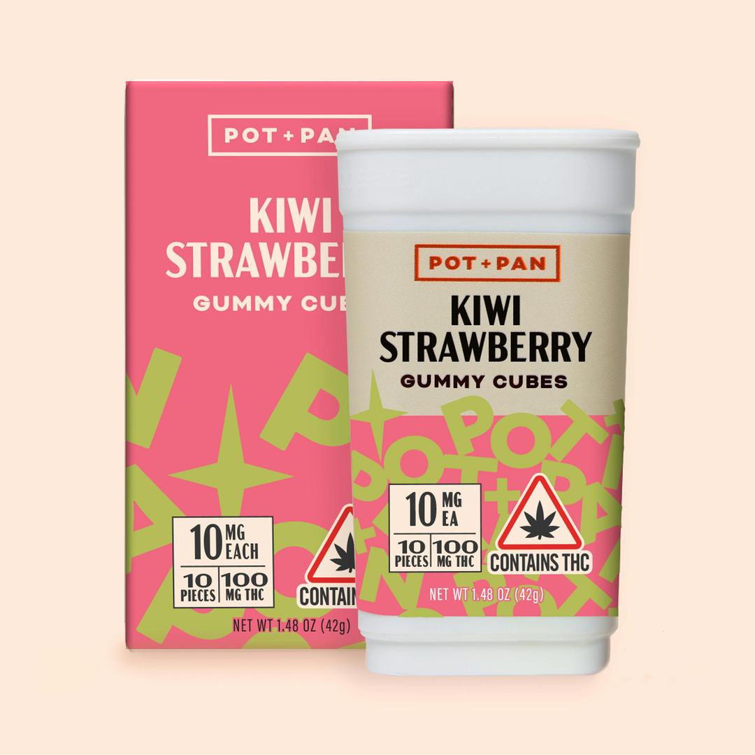 Pot + Pan | Kiwi Strawberry Gummy Cubes | 10 pieces (10mg)