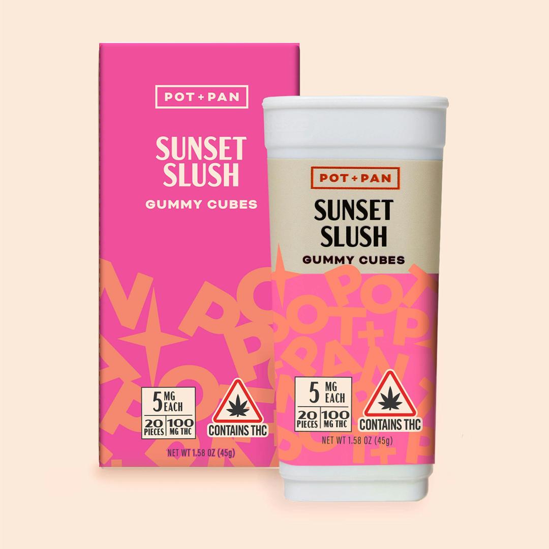 Pot + Pan | Sunset Slush Gummy Cubes (Indica) | 20 pieces (5mg)