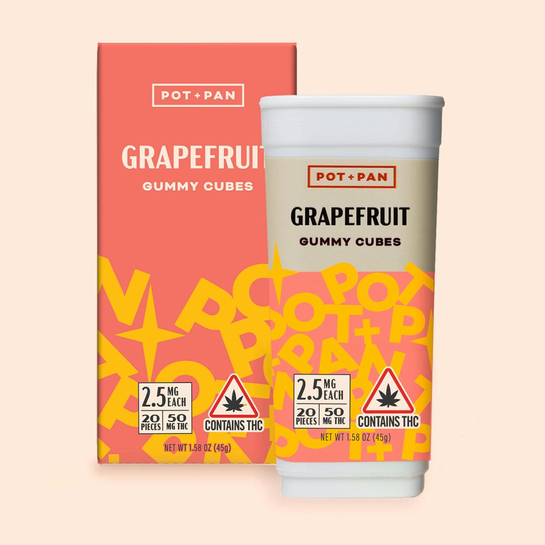 Pot + Pan | Grapefruit Gummy Cubes (Hybrid) | 20 pieces (2.5mg)