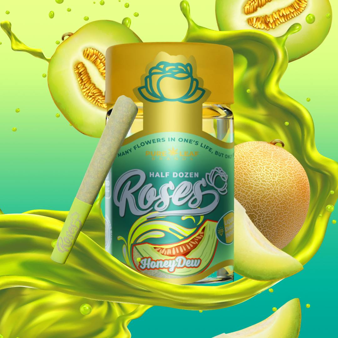 HONEYDEW Roses 6 Pack Hybrid | Liquid Diamond Infused | 3.6G (.6g ea)