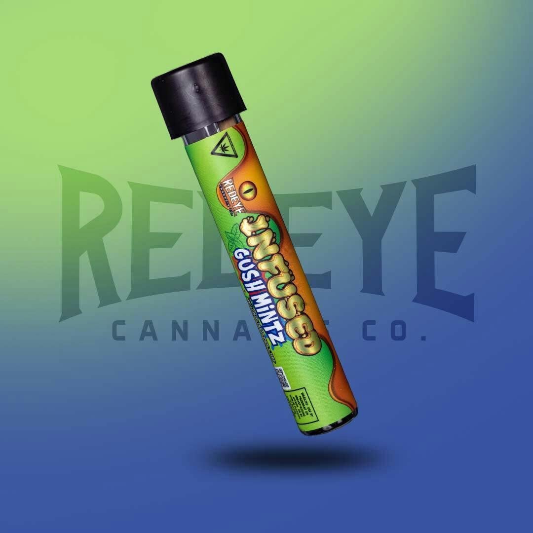 Redeye Cannabis: INFUSED Gush Mintz Pre-roll 1.2G